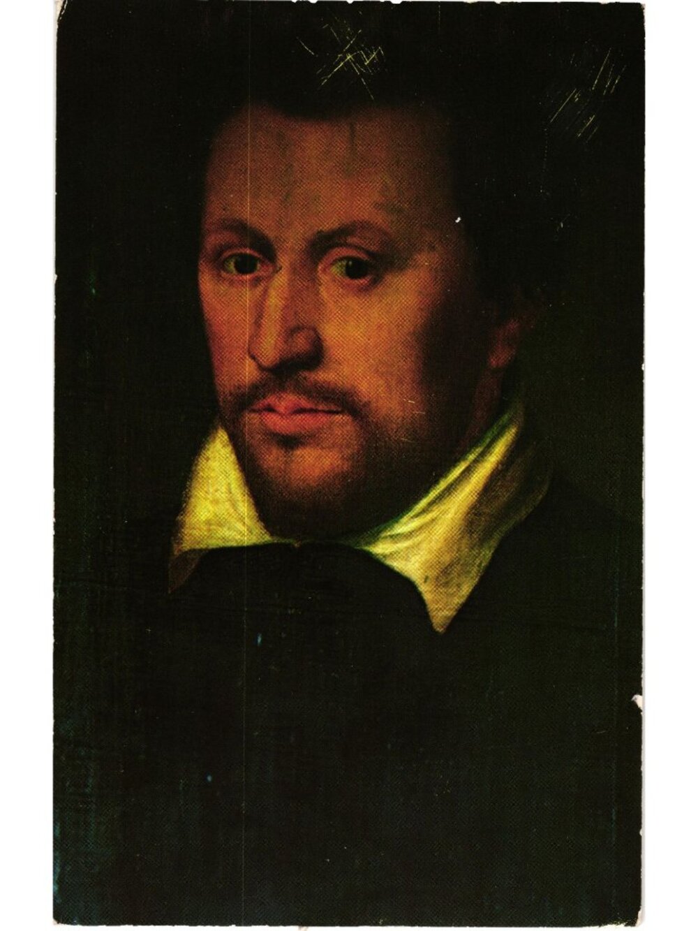 Ben Jonson By Isaac Oliver Postcard Folger Shakespeare Library Vintage Unused